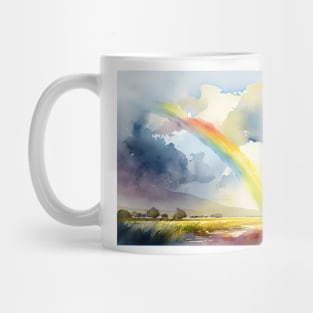 Rainbows and clouds - Watercolour - 04 Mug